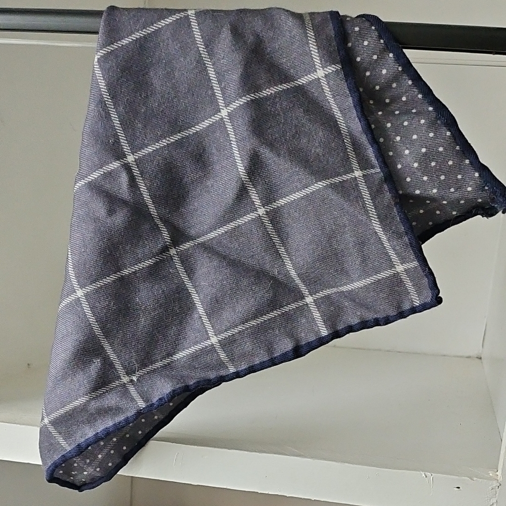 Gray Plaid Pocket Square
